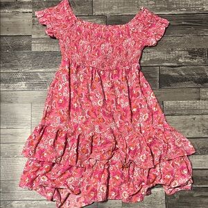 Mayoral Pink Floral Ruffle Dress